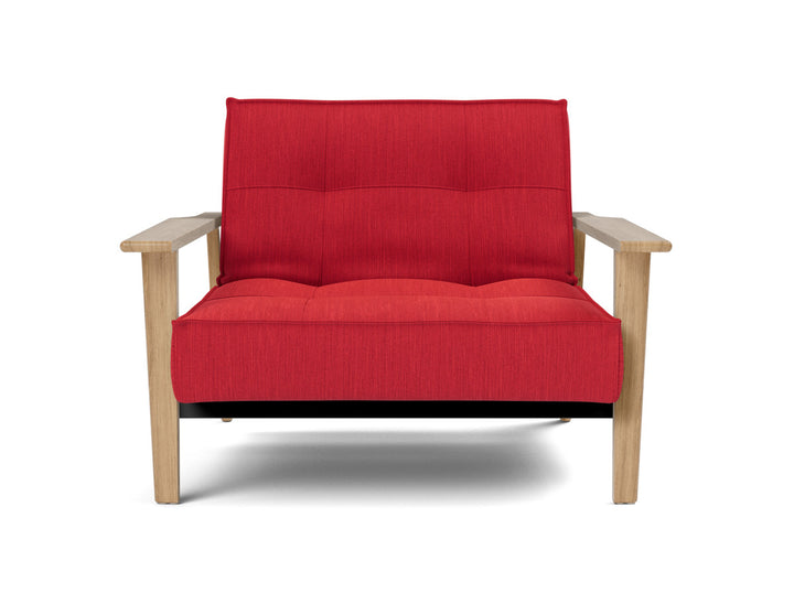 Fotoliu recliner Splitback Frej Oak 115x90cm, tesatura la alegere #material_511-elegance-red