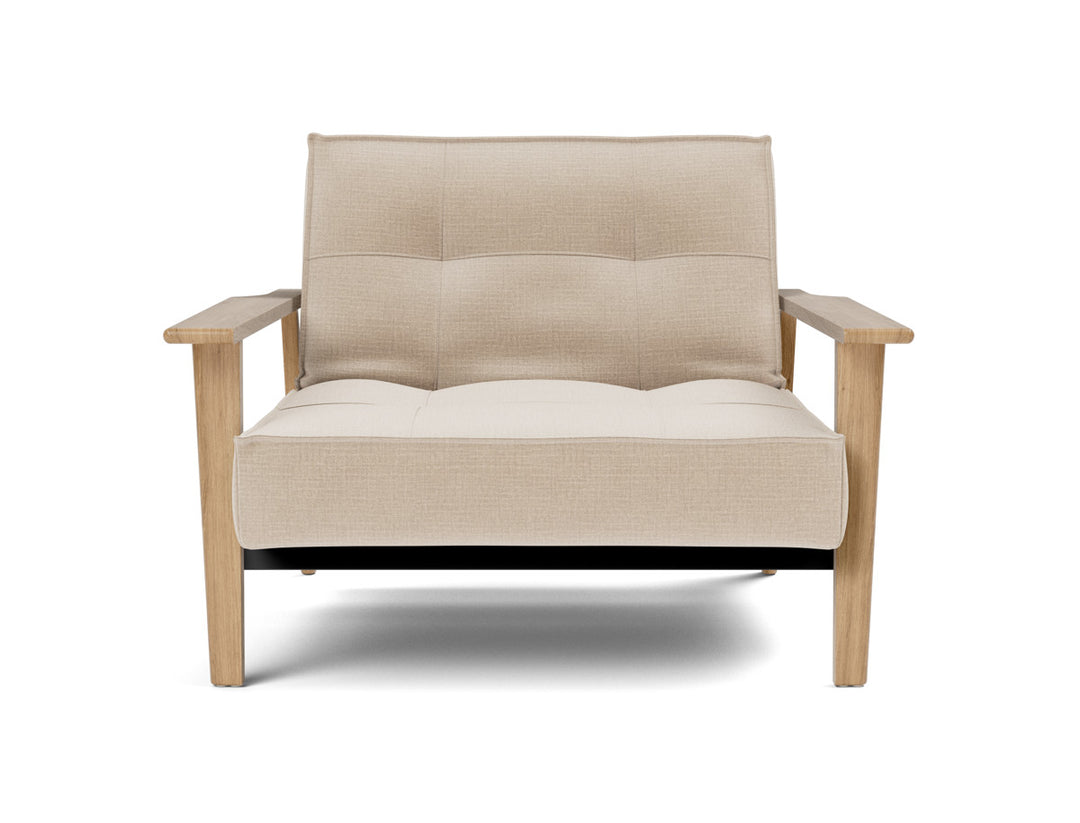 Fotoliu recliner Splitback Frej Oak 115x90cm, tesatura la alegere #material_410-esina-almond
