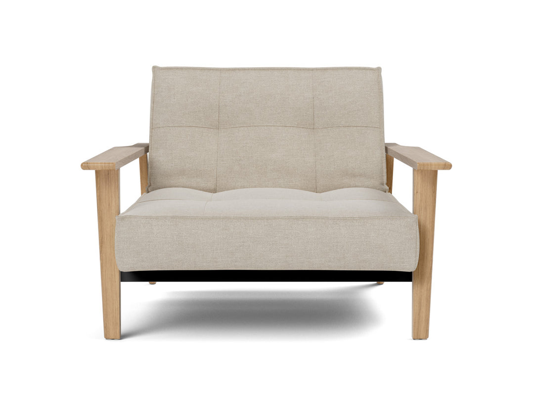 Fotoliu recliner Splitback Frej Oak 115x90cm, tesatura la alegere #material_586-phobos-latte