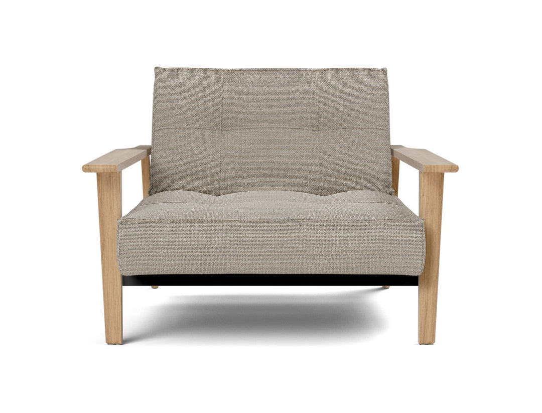 Fotoliu recliner Splitback Frej Oak 115x90cm, tesatura la alegere #material_579-kenya-gravel