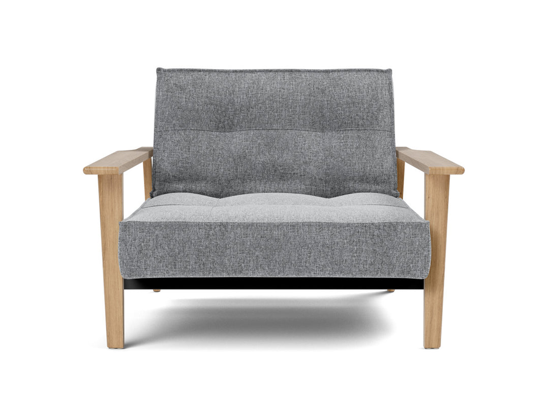 Fotoliu recliner Splitback Frej Oak 115x90cm, tesatura la alegere #material_565-twist-granite