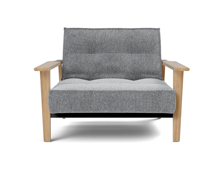 Fotoliu recliner Splitback Frej Oak 115x90cm, tesatura la alegere #material_565-twist-granite