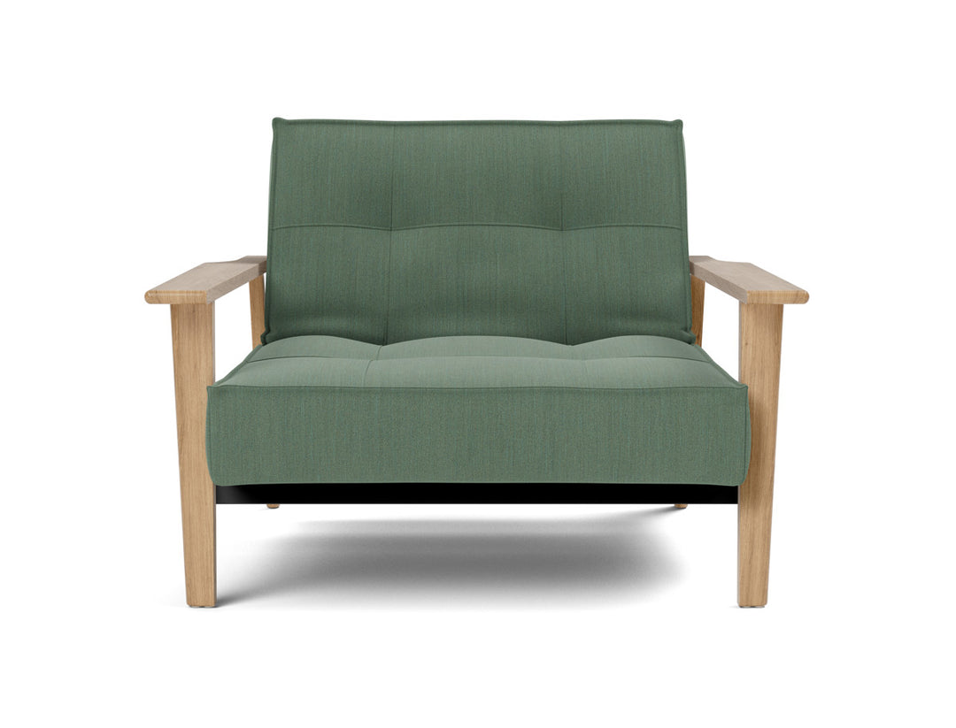 Fotoliu recliner Splitback Frej Oak 115x90cm, tesatura la alegere #material_518-elegance-green