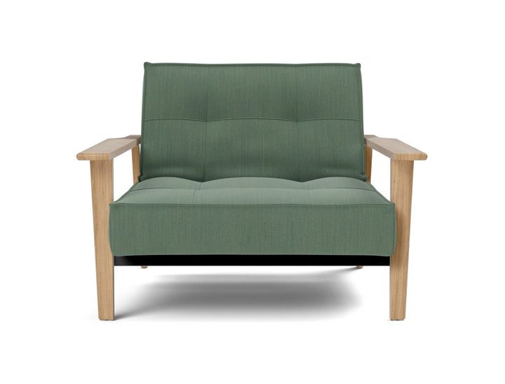 Fotoliu recliner Splitback Frej Oak 115x90cm, tesatura la alegere #material_518-elegance-green