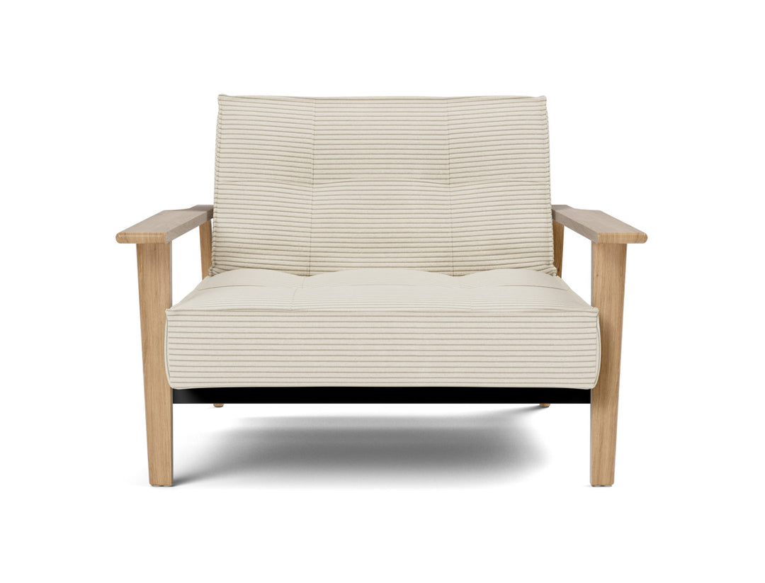 Fotoliu recliner Splitback Frej Oak 115x90cm, tesatura la alegere #material_594-corduroy-ivory