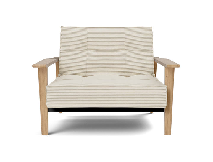Fotoliu recliner Splitback Frej Oak 115x90cm, tesatura la alegere #material_594-corduroy-ivory