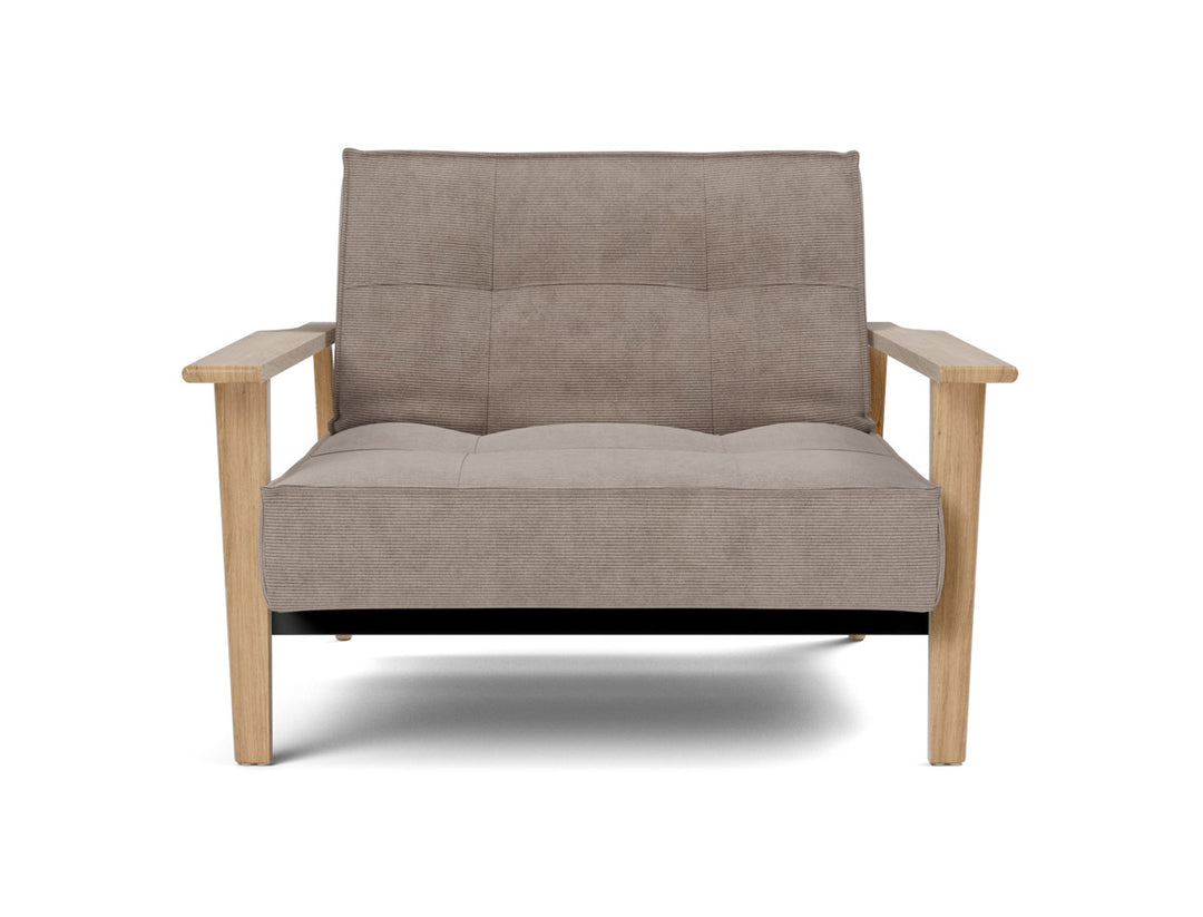 Fotoliu recliner Splitback Frej Oak 115x90cm, tesatura la alegere #material_318-cordufine-beige