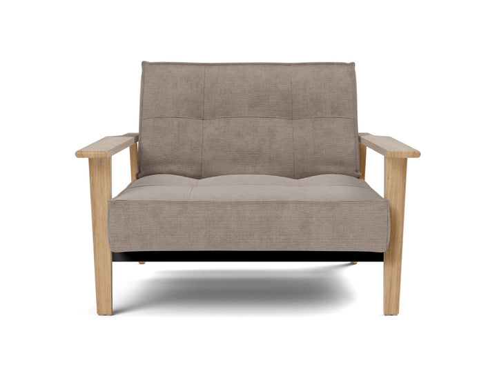 Fotoliu recliner Splitback Frej Oak 115x90cm, tesatura la alegere #material_318-cordufine-beige
