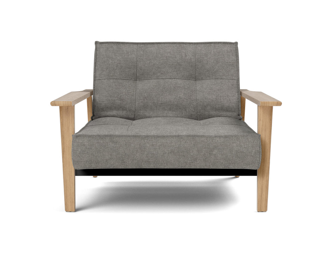 Fotoliu recliner Splitback Frej Oak 115x90cm, tesatura la alegere #material_282-avella-warm-grey