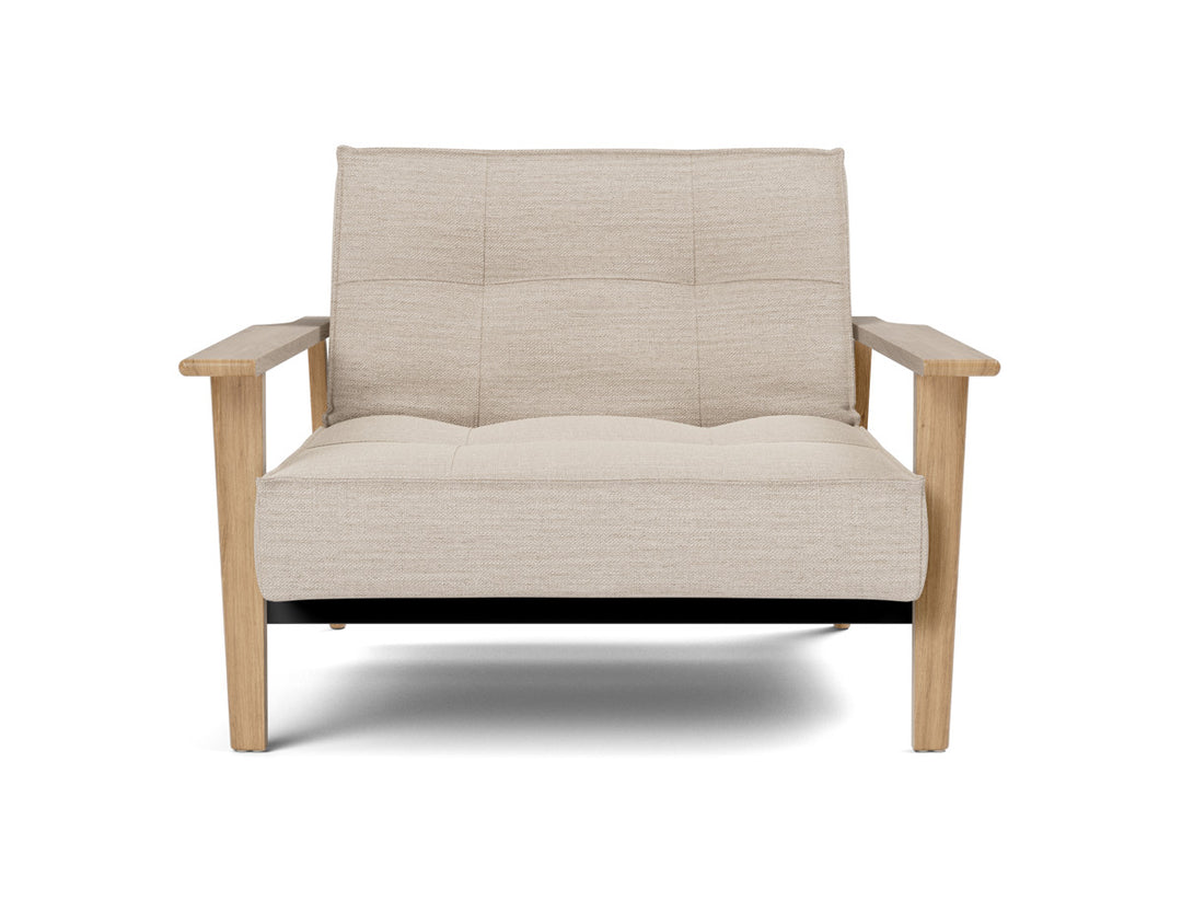 Fotoliu recliner Splitback Frej Oak 115x90cm, tesatura la alegere #material_612-blida-sand-grey