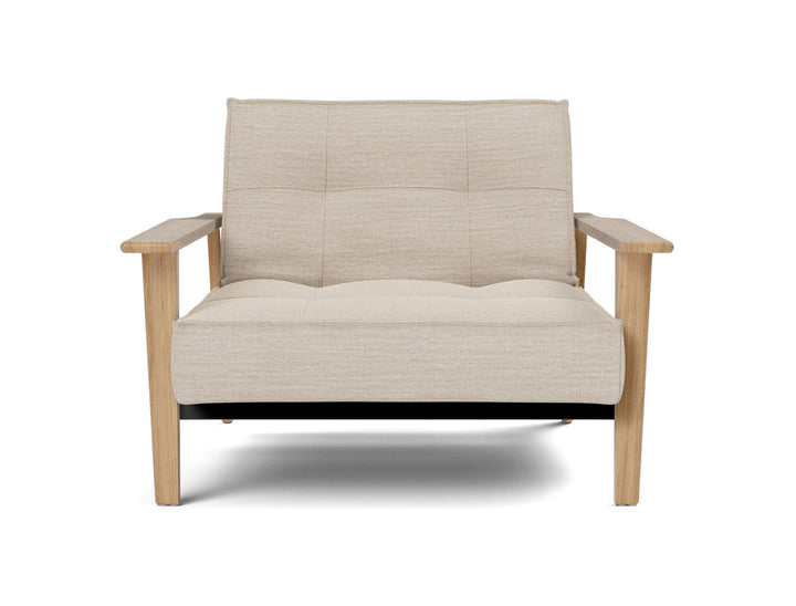 Fotoliu recliner Splitback Frej Oak 115x90cm, tesatura la alegere #material_612-blida-sand-grey
