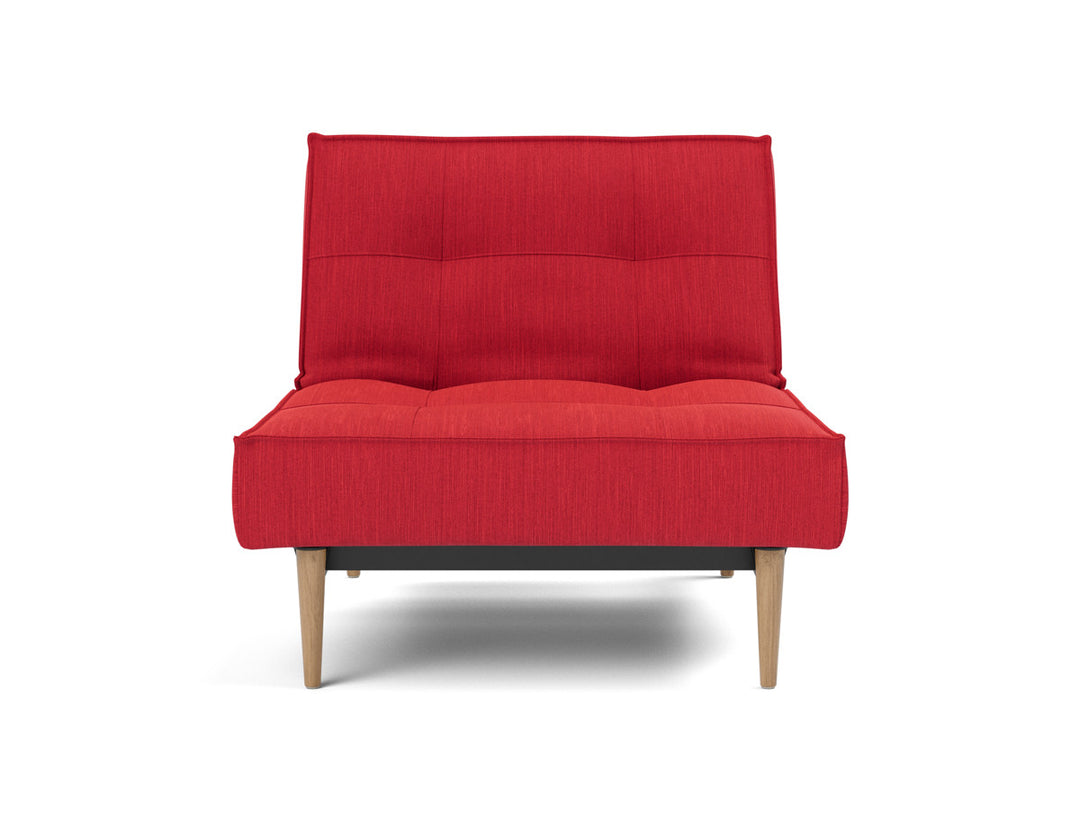Fotoliu recliner Splitback Light Wood Styletto 115x90cm, tesatura la alegere #material_511-elegance-red