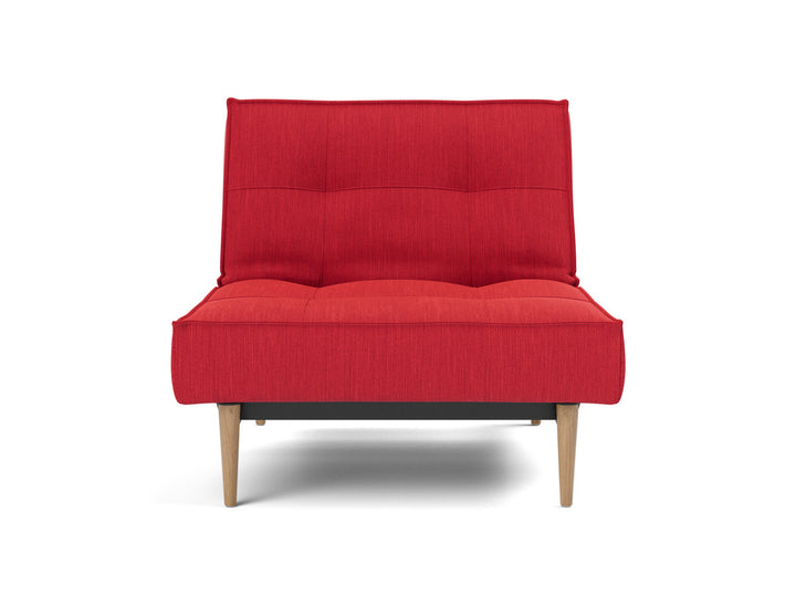 Fotoliu recliner Splitback Light Wood Styletto 115x90cm, tesatura la alegere #material_511-elegance-red