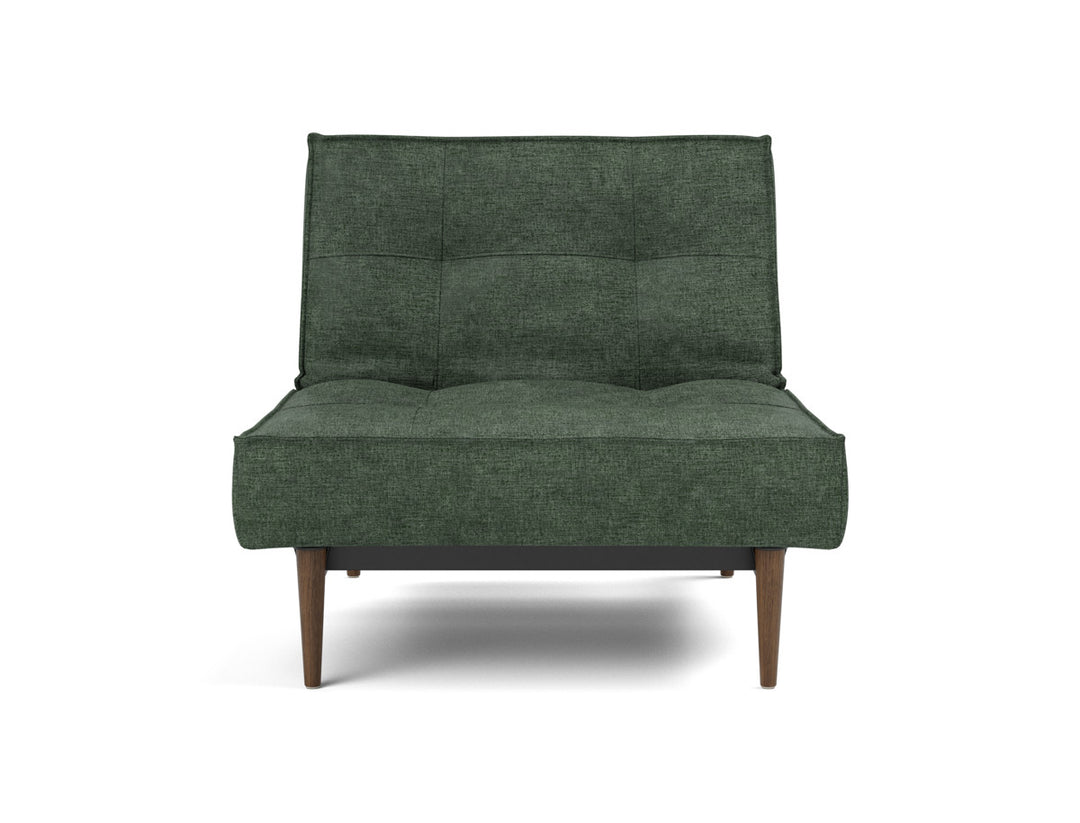 Fotoliu recliner Splitback Styletto Dark Wood 115x90cm, tesatura la alegere #material_281-avella-pine-green