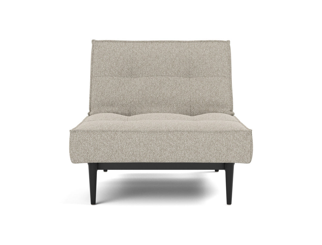 Fotoliu recliner Splitback Styletto Black Wood 115x90cm, tesatura la alegere #material_539-boucl-beige