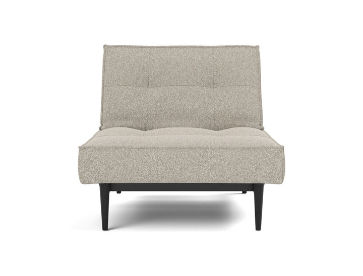 Fotoliu recliner Splitback Styletto Black Wood 115x90cm, tesatura la alegere #material_539-boucl-beige