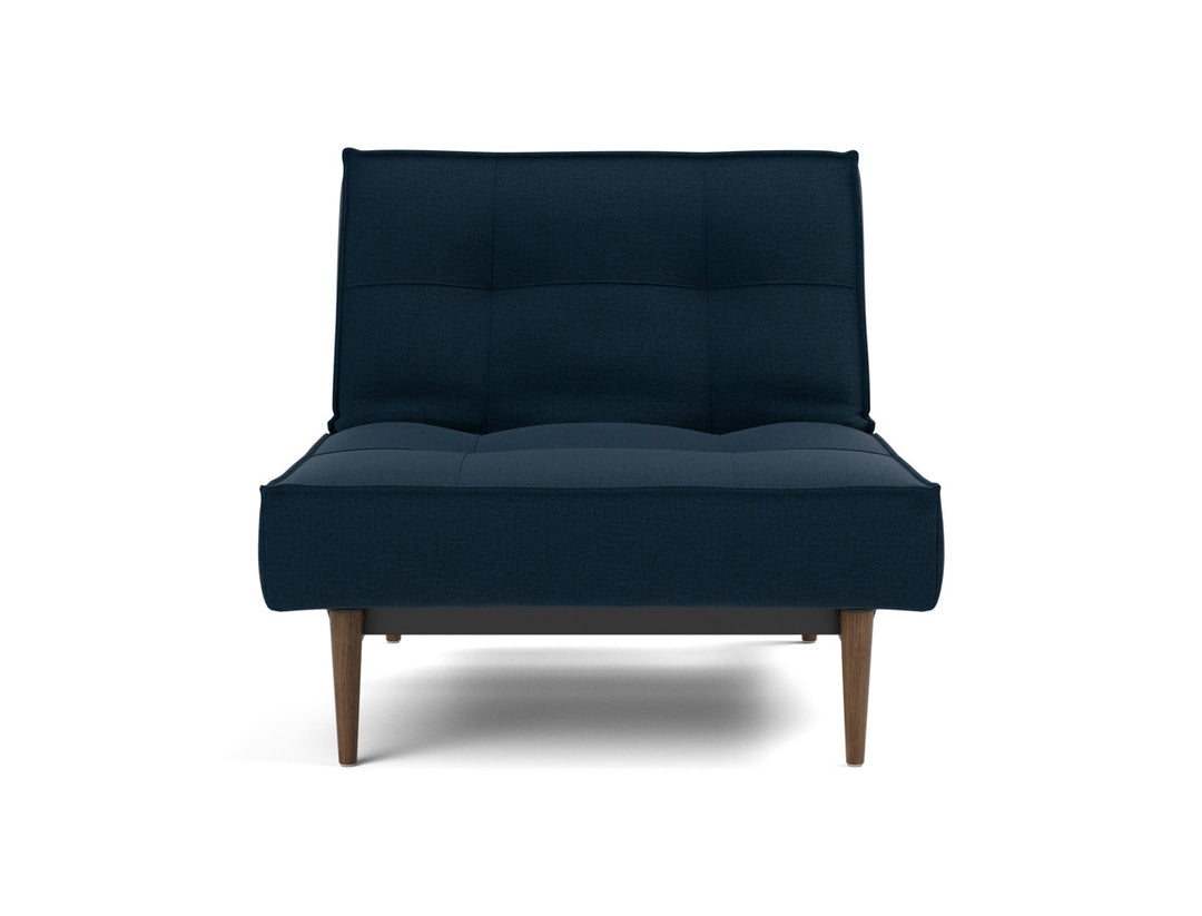 Fotoliu recliner Splitback Styletto Dark Wood 115x90cm, tesatura la alegere #material_528-mixed-dance-blue