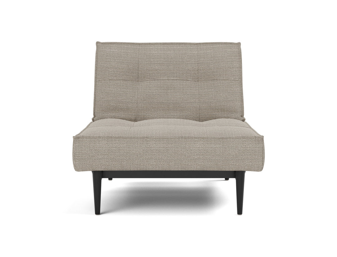 Fotoliu recliner Splitback Styletto Black Wood 115x90cm, tesatura la alegere #material_579-kenya-gravel