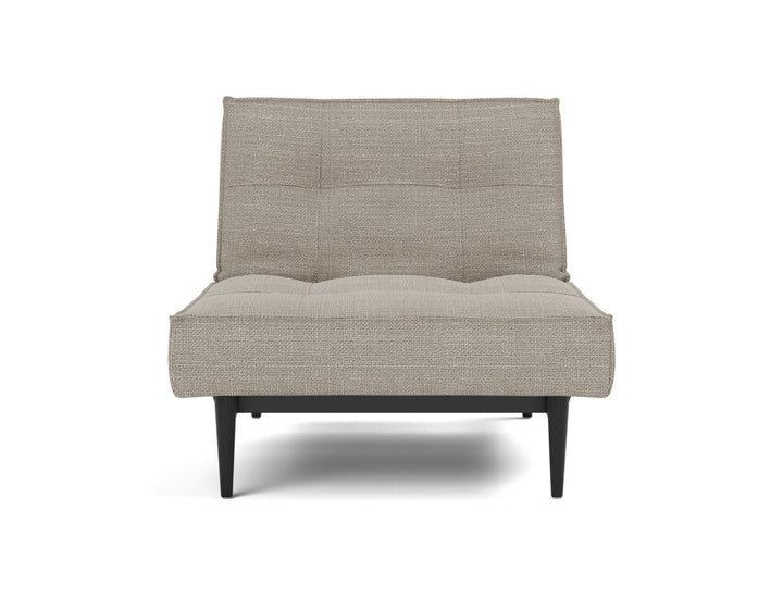 Fotoliu recliner Splitback Styletto Black Wood 115x90cm, tesatura la alegere #material_579-kenya-gravel