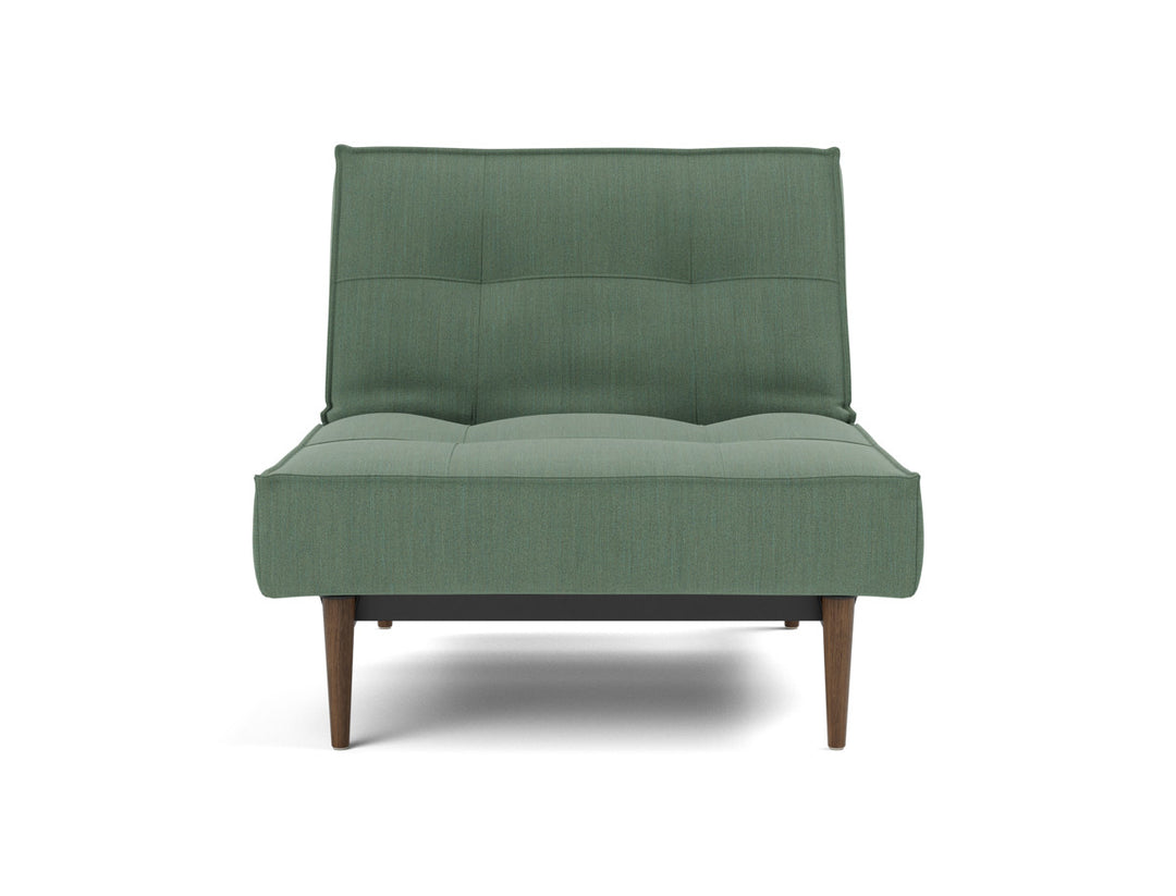 Fotoliu recliner Splitback Styletto Dark Wood 115x90cm, tesatura la alegere #material_518-elegance-green