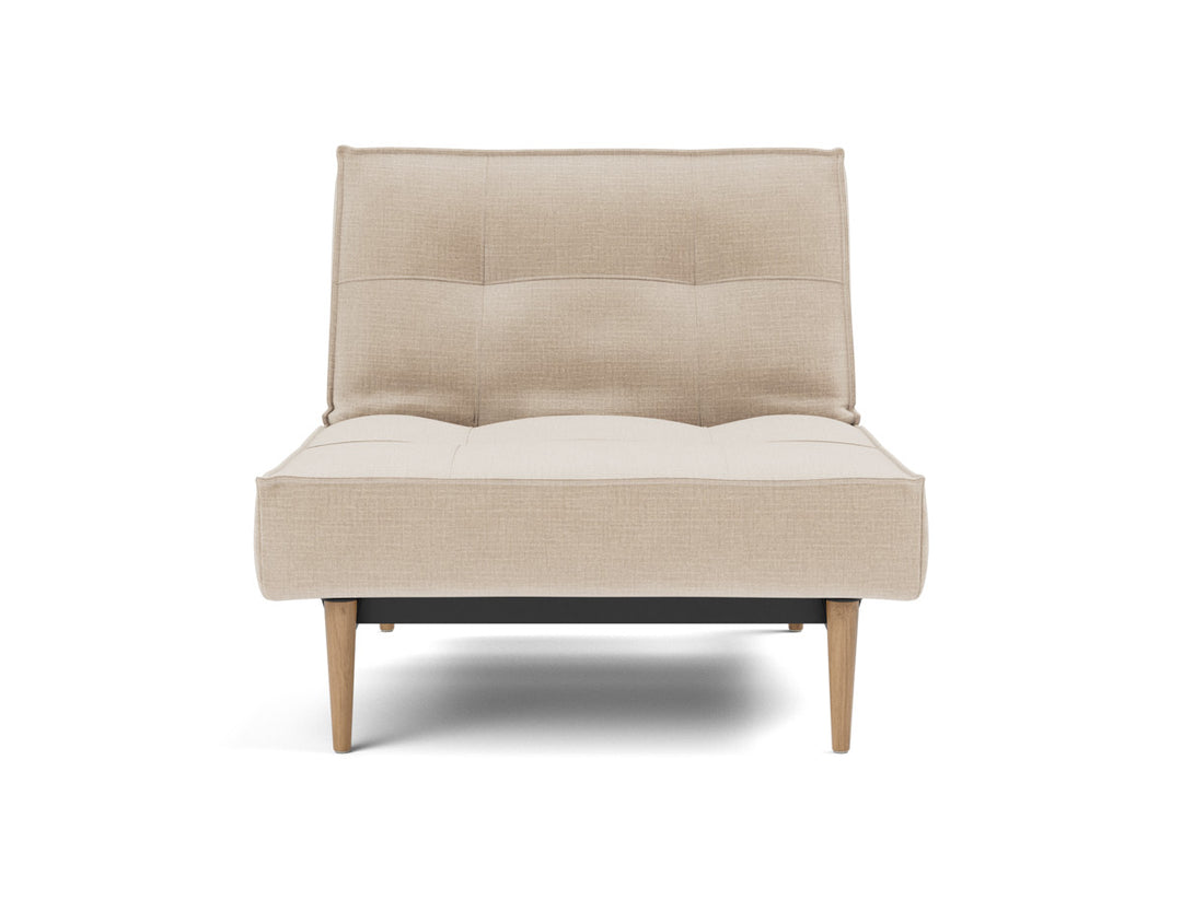 Fotoliu recliner Splitback Light Wood Styletto 115x90cm, tesatura la alegere #material_410-esina-almond