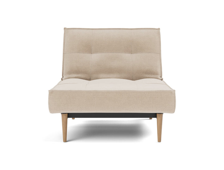 Fotoliu recliner Splitback Light Wood Styletto 115x90cm, tesatura la alegere #material_410-esina-almond
