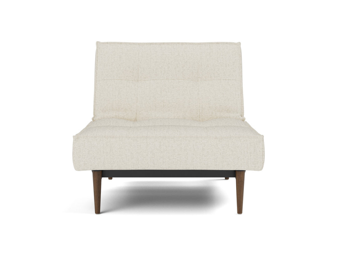 Fotoliu recliner Splitback Styletto Dark Wood 115x90cm, tesatura la alegere #material_531-boucl-off-white