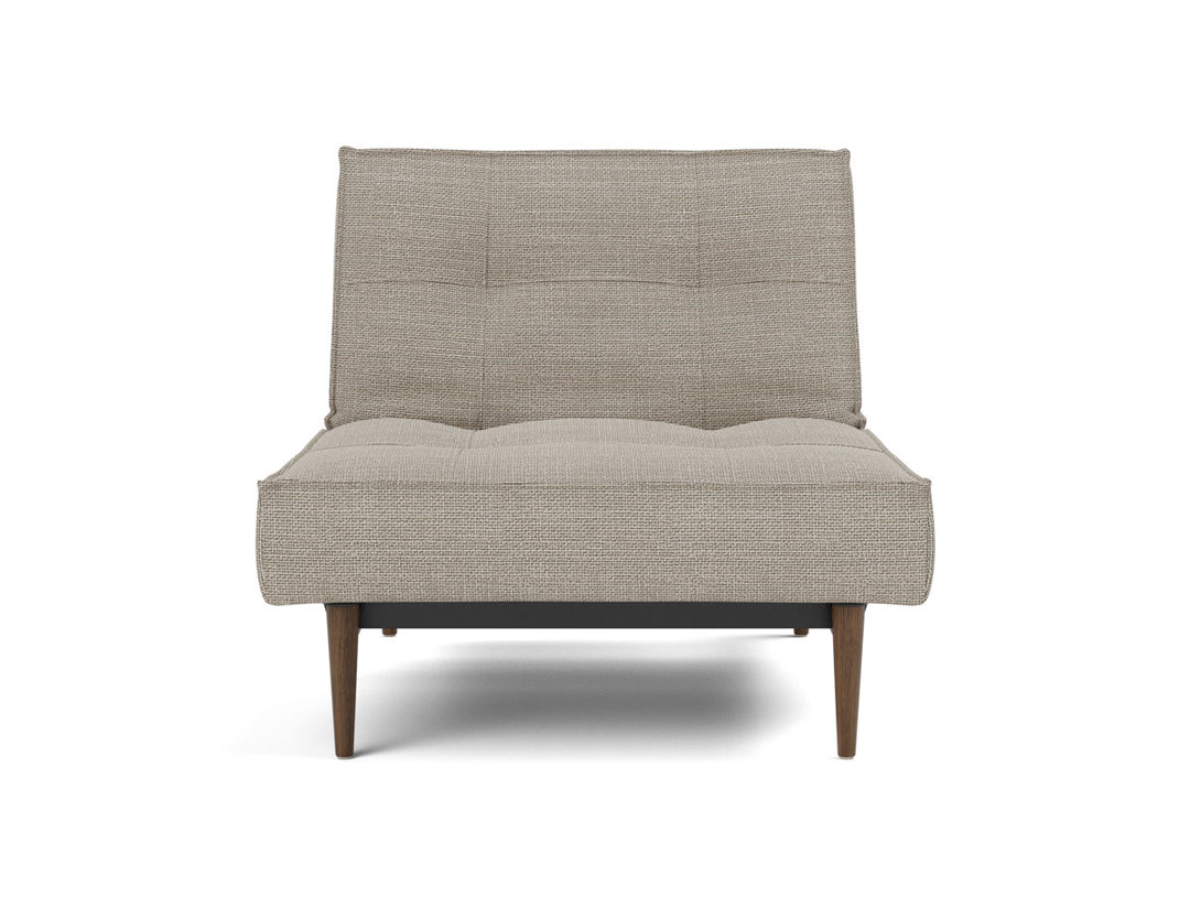 Fotoliu recliner Splitback Styletto Dark Wood 115x90cm, tesatura la alegere #material_579-kenya-gravel