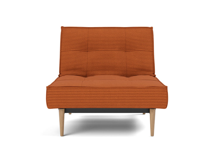 Fotoliu recliner Splitback Light Wood Styletto 115x90cm, tesatura la alegere #material_595-corduroy-burnt-orange