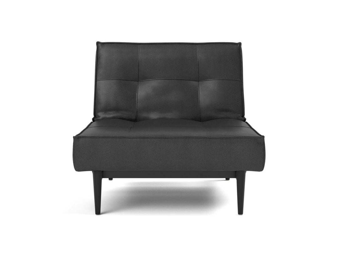 Fotoliu recliner Splitback Styletto Black Wood 115x90cm, tesatura la alegere #material_550-faunal-black