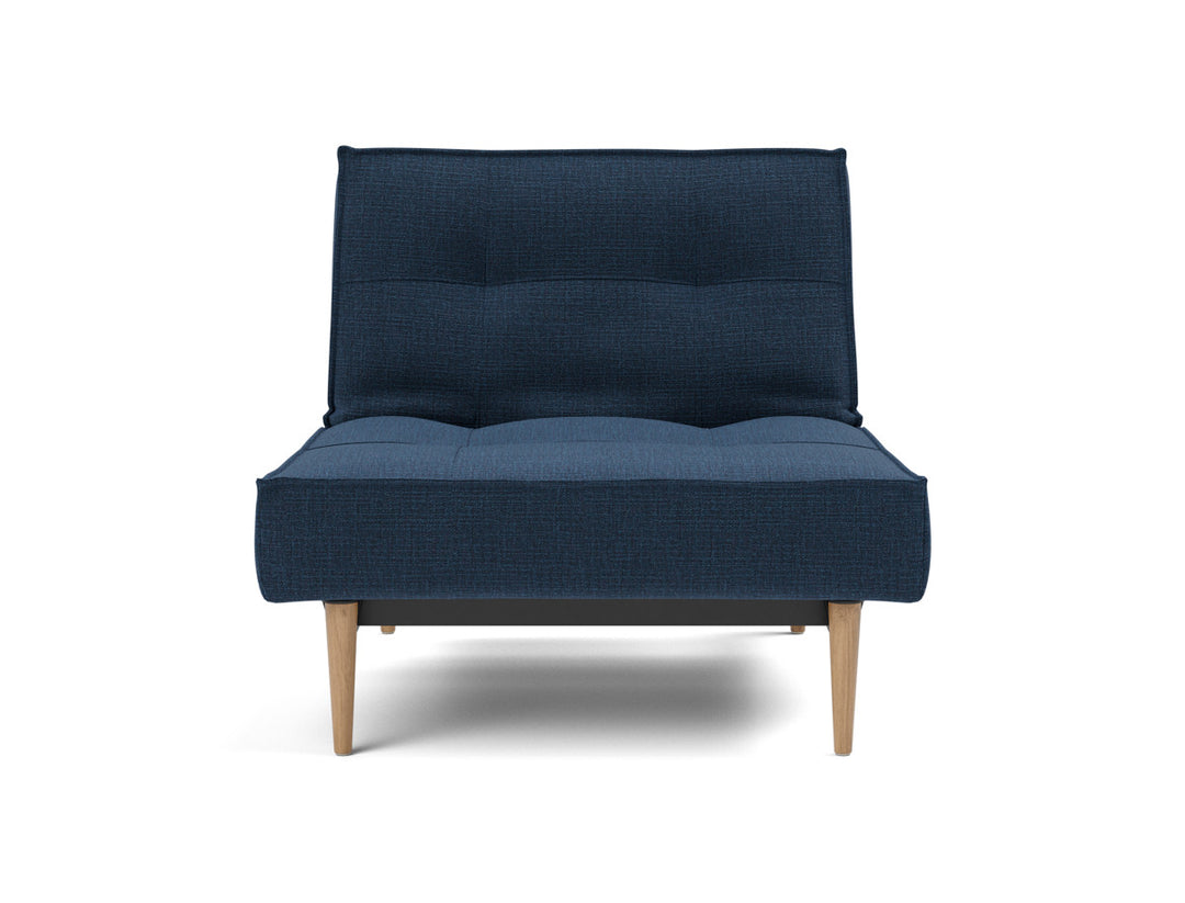 Fotoliu recliner Splitback Light Wood Styletto 115x90cm, tesatura la alegere #material_414-esina-indigo-blue