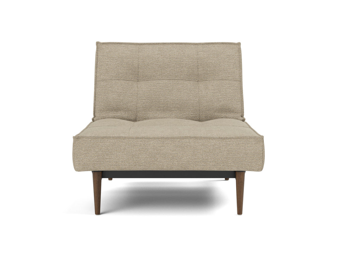 Fotoliu recliner Splitback Styletto Dark Wood 115x90cm, tesatura la alegere #material_356-taura-sand