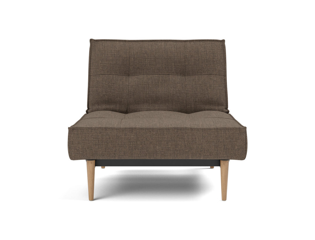 Fotoliu recliner Splitback Light Wood Styletto 115x90cm, tesatura la alegere #material_411-esina-cedar-brown
