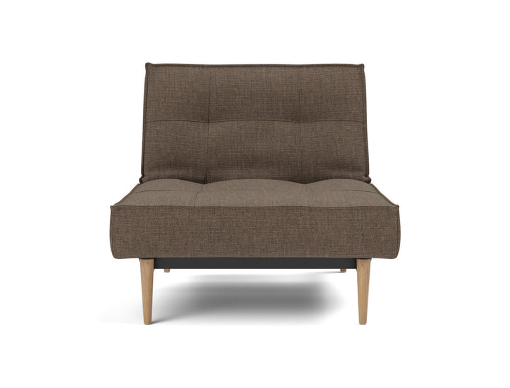 Fotoliu recliner Splitback Light Wood Styletto 115x90cm, tesatura la alegere #material_411-esina-cedar-brown