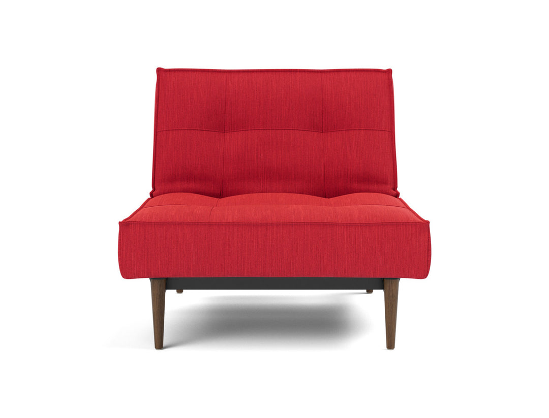 Fotoliu recliner Splitback Styletto Dark Wood 115x90cm, tesatura la alegere #material_511-elegance-red