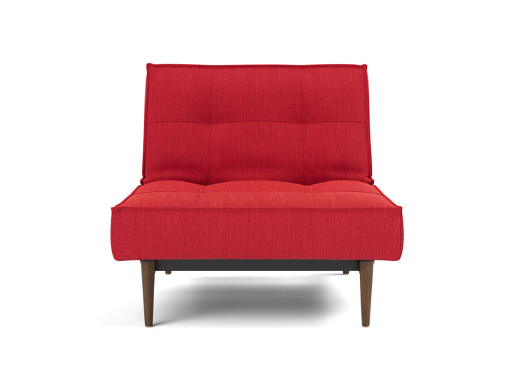 Fotoliu recliner Splitback Styletto Dark Wood 115x90cm, tesatura la alegere #material_511-elegance-red