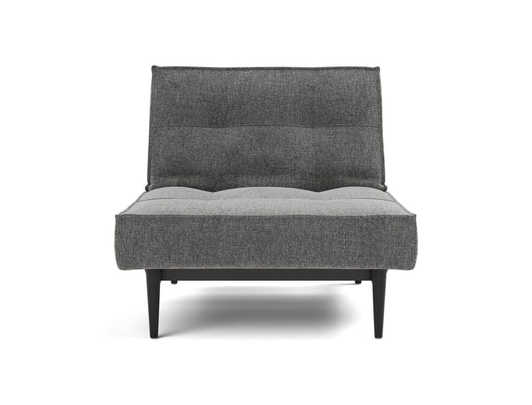 Fotoliu recliner Splitback Styletto Black Wood 115x90cm, tesatura la alegere #material_563-twist-charcoal
