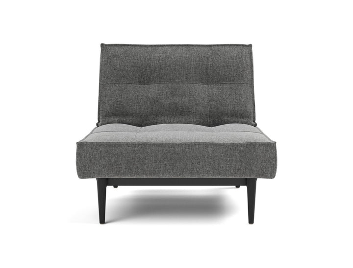 Fotoliu recliner Splitback Styletto Black Wood 115x90cm, tesatura la alegere #material_563-twist-charcoal