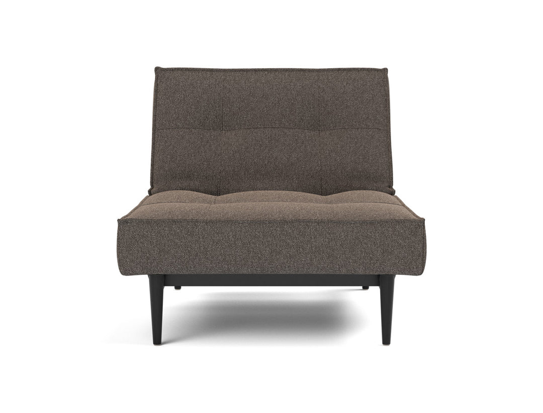 Fotoliu recliner Splitback Styletto Black Wood 115x90cm, tesatura la alegere #material_530-boucl-taupe