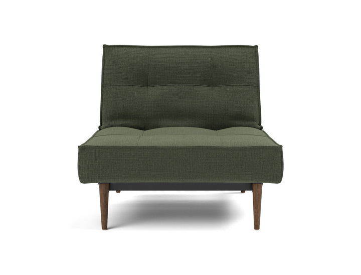 Fotoliu recliner Splitback Styletto Dark Wood 115x90cm, tesatura la alegere #material_413-esina-olive-green