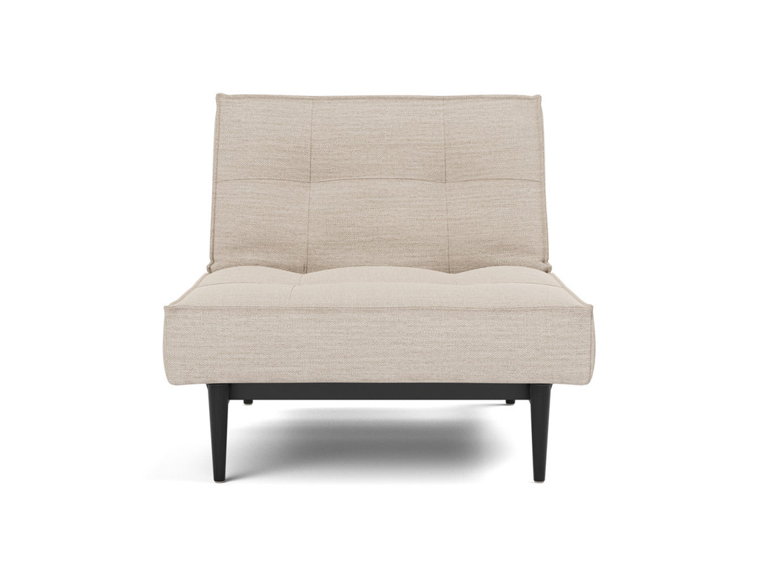 Fotoliu recliner Splitback Styletto Black Wood 115x90cm, tesatura la alegere #material_612-blida-sand-grey