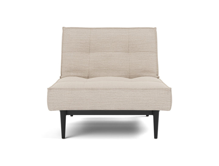 Fotoliu recliner Splitback Styletto Black Wood 115x90cm, tesatura la alegere #material_612-blida-sand-grey