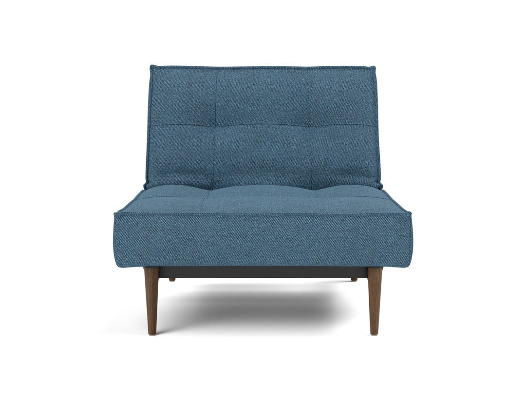 Fotoliu recliner Splitback Styletto Dark Wood 115x90cm, tesatura la alegere #material_302-weda-blue