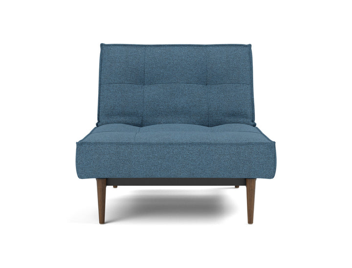 Fotoliu recliner Splitback Styletto Dark Wood 115x90cm, tesatura la alegere #material_302-weda-blue