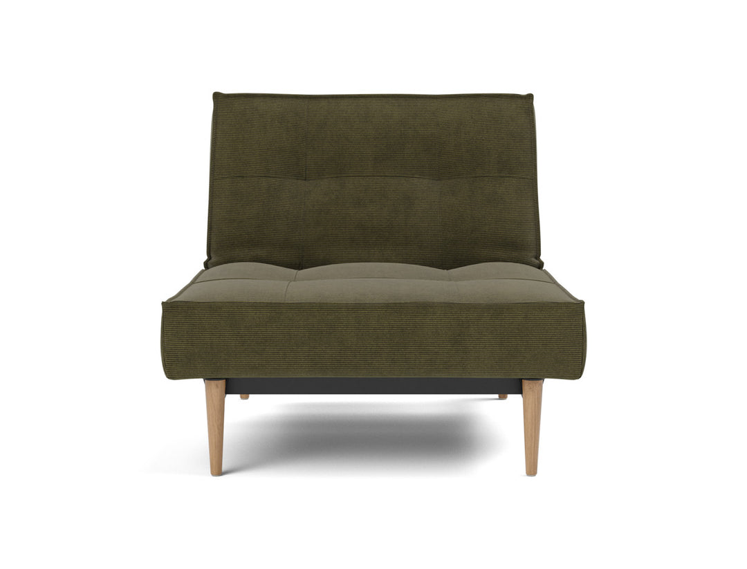 Fotoliu recliner Splitback Light Wood Styletto 115x90cm, tesatura la alegere #material_316-cordufine-pine-green