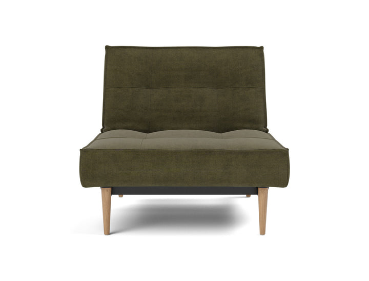Fotoliu recliner Splitback Light Wood Styletto 115x90cm, tesatura la alegere #material_316-cordufine-pine-green