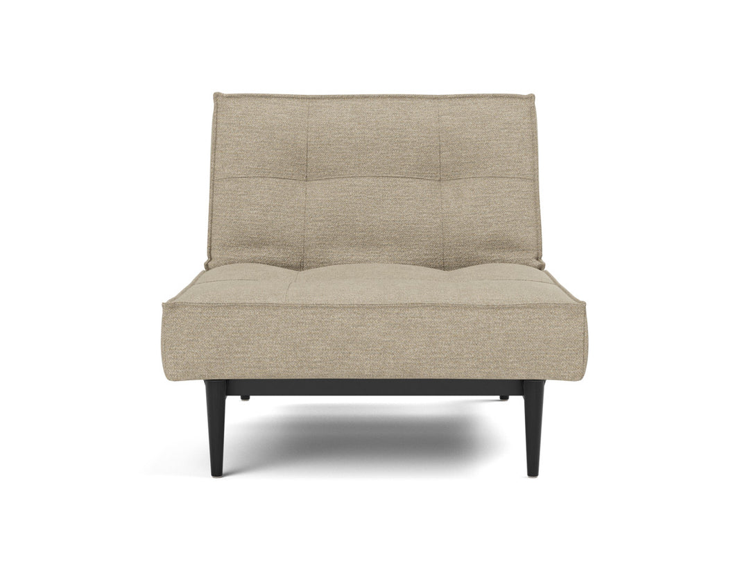 Fotoliu recliner Splitback Styletto Black Wood 115x90cm, tesatura la alegere #material_356-taura-sand