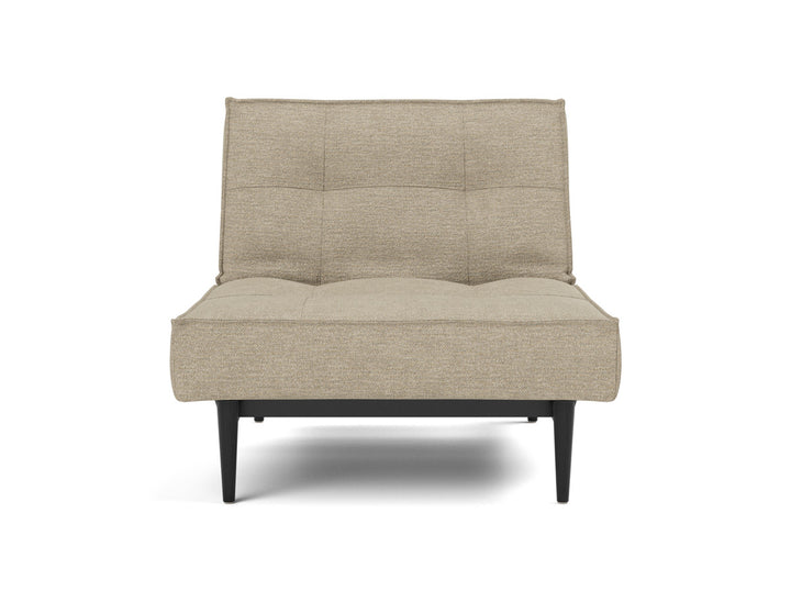 Fotoliu recliner Splitback Styletto Black Wood 115x90cm, tesatura la alegere #material_356-taura-sand