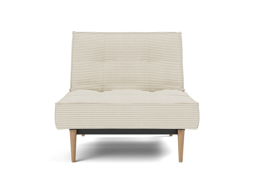 Fotoliu recliner Splitback Light Wood Styletto 115x90cm, tesatura la alegere #material_594-corduroy-ivory