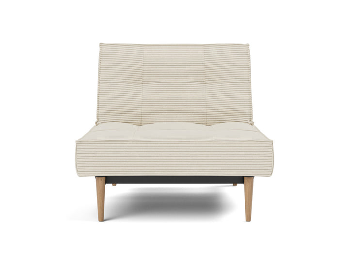 Fotoliu recliner Splitback Light Wood Styletto 115x90cm, tesatura la alegere #material_594-corduroy-ivory